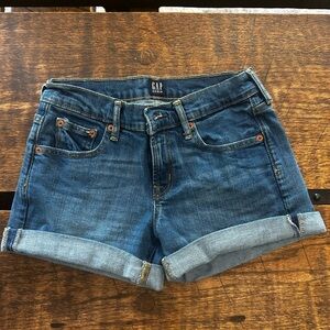 Jean shorts from GAP, size 24, 3” short, never worn